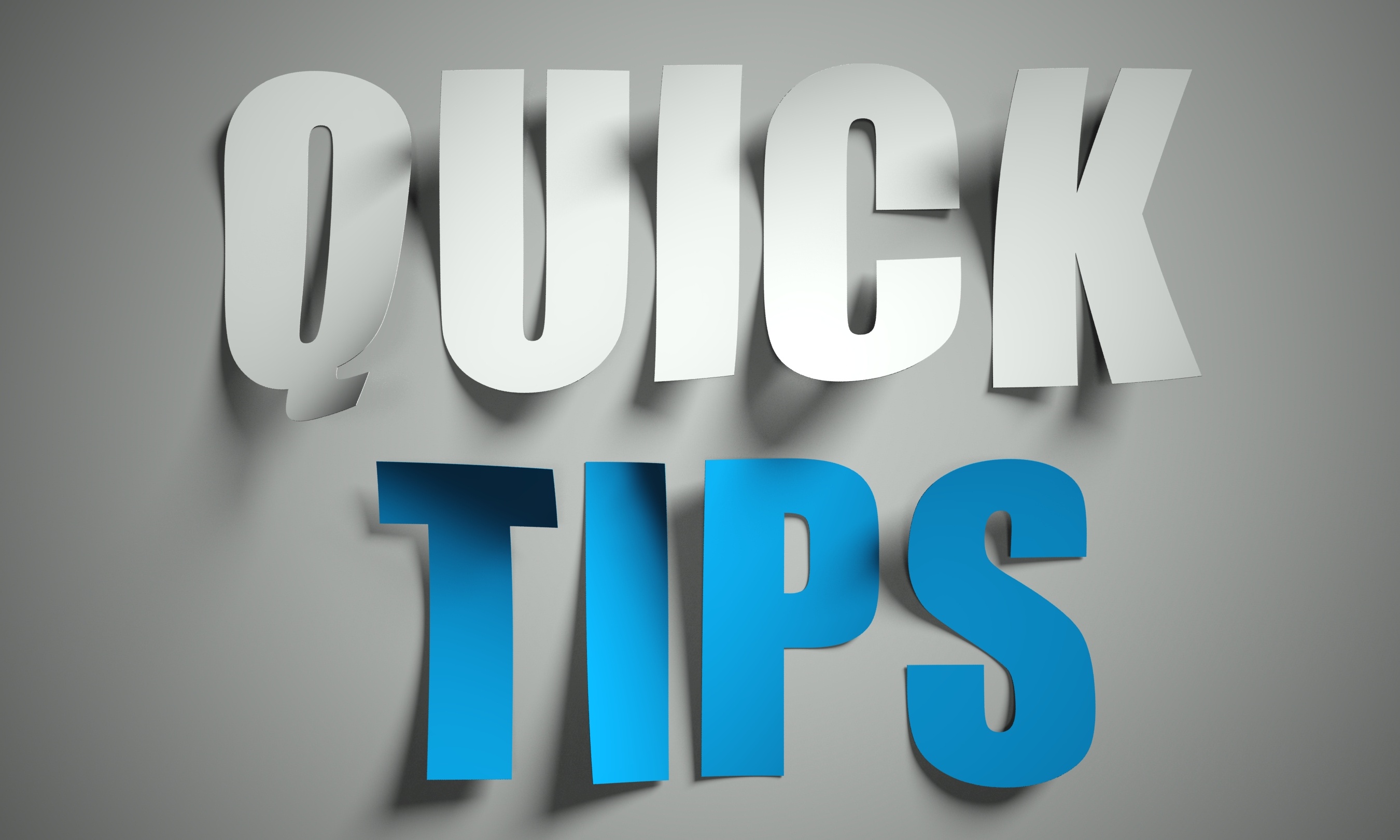 Quick tips cut from paper, background